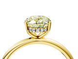 Yellow gold Fancy Yellow Oval  Cut Solitaire Engagement Ring with Four-Prong Setting and Classic Band_24