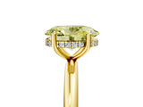 Yellow gold Fancy Yellow Oval  Cut Solitaire Engagement Ring with Four-Prong Setting and Classic Band_25