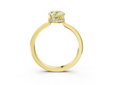 Yellow gold Fancy Yellow Oval  Cut Solitaire Engagement Ring with Four-Prong Setting on a Classic Band_23