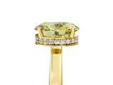 Yellow gold Fancy Yellow Oval  Cut Solitaire Engagement Ring with Four-Prong Setting on a Classic Band_25
