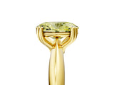 Yellow gold Fancy Yellow Oval  Cut Solitaire Engagement Ring with Tapered Band and Four-Prong Setting 5