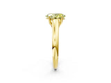 Yellow gold Fancy Yellow Oval Cut Solitaire Engagement Ring with Tapered Band and Four-Prong Setting_17