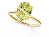 Yellow gold Fancy Yellow Oval  Cut Solitaire Engagement Ring with Thin Band and Four-Prong Setting_4