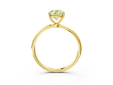 Yellow gold Fancy Yellow Oval  Cut Solitaire Engagement Ring with Thin Band and Four-Prong Setting_6
