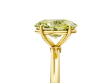 Yellow gold Fancy Yellow Oval  Cut Solitaire Engagement Ring with Thin Band and Four-Prong Setting_8