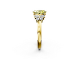 Yellow gold Fancy Yellow Oval  Cut Solitaire Floral Diamond Ring with Four-Prong Setting_39