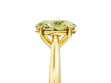 Yellow gold Fancy Yellow Oval  Cut Solitaire Ring with Cathedral Band and Four-Prong Setting_65