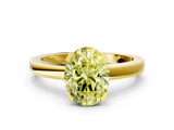 Yellow gold Fancy Yellow Oval  Cut Solitaire Ring with Four-Prong Setting and Classic Band_59