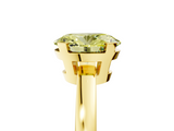 Yellow gold Fancy Yellow Oval  Cut Solitaire Ring with Four-Prong Setting and Classic Band_64