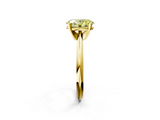 Yellow gold Fancy Yellow Oval  Cut Solitaire Ring with Four-Prong Setting on a Classic Band_44