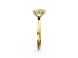 Yellow gold Fancy Yellow Oval  Cut Solitaire Ring with Thin Band and Four-Prong Setting_18