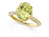 Yellow gold Fancy Yellow Oval Cut Solitaire Split Shank Pave Diamond Engagement Ring with Four-Prong Setting_25
