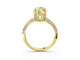 Yellow gold Fancy Yellow Oval Cut Solitaire Split Shank Pave Diamond Engagement Ring with Four-Prong Setting_27