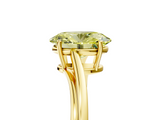 Yellow gold Fancy Yellow Oval  Cut Solitaire Twist Band Ring with Four-Prong Setting_25