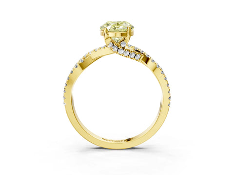 Yellow gold Fancy Yellow Oval Cut Solitaire Twist Pave Diamond Engagement Ring with Prong Setting_27