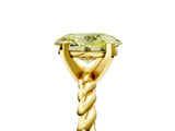 Yellow gold Fancy Yellow Oval  Cut Solitaire Twisted Band with Four-Prong Setting_93