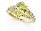 Yellow gold Fancy Yellow Oval  Cut Split Shank Pave Diamond Engagement Ring with Four-Prong Setting_25
