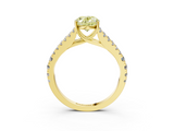 Yellow gold Fancy Yellow Oval  Cut Split Shank Pave Diamond Engagement Ring with Four-Prong Setting_27