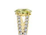 Yellow gold Fancy Yellow Oval  Cut Split Shank Pave Diamond Engagement Ring with Four-Prong Setting_29