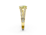 Yellow gold Fancy Yellow Oval  Cut Split Shank Pave Diamond Ring with Four-Prong Setting_30