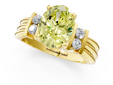Yellow gold Fancy Yellow Oval  Cut Three-Stone Channel Set Ring with Bar Prongs_48