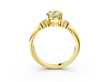 Yellow gold Fancy Yellow Oval  Cut Three-Stone Channel Set Ring with Bar Prongs_50