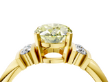 Yellow gold Fancy Yellow Oval  Cut Three-Stone Channel Set Ring with Bar Prongs_51