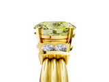 Yellow gold Fancy Yellow Oval  Cut Three-Stone Channel Set Ring with Bar Prongs_52
