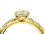 Yellow gold Fancy Yellow Oval  Diamond Cluster Prong-Set Solitaire Ring_28
