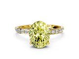 Yellow gold Fancy Yellow Oval  Diamond Pavé Band with Six-Prong Setting_31