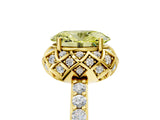 Yellow gold Fancy Yellow Oval  Diamond Solitaire Ring with Shared Prong Pavé Band_71