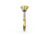 Yellow gold Fancy Yellow Oval  Diamond Three-Stone Pave Band with Four-Prong Setting_22
