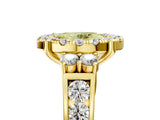 Yellow gold Fancy Yellow Oval  Halo Diamond Engagement Ring with Split Shank and Four-Prong Setting_48