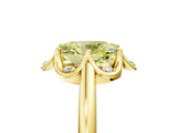Yellow gold Fancy Yellow Oval  Halo Diamond Ring with Round Cluster Setting, Solitaire Band, and Four-Prong Setting_53