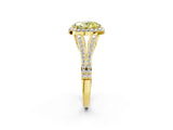 Yellow gold Fancy Yellow Oval  Halo Split Shank Pave Diamond Ring with Four-Prong Setting_51