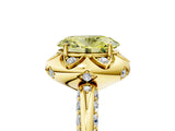Yellow gold Fancy Yellow Oval  Halo Split Shank Pave Diamond Ring with Petal Prong Setting_26