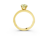 Yellow gold Fancy Yellow Oval  Milgrain Pave Diamond Engagement Ring with Four-Prong Setting_147