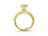 Yellow gold Fancy Yellow Oval  Solitaire Beaded Band Six-Prong Setting_3