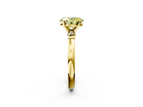 Yellow gold Fancy Yellow Oval  Solitaire Beaded Band with Four-Prong Setting_47