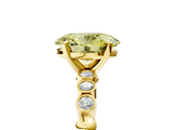 Yellow gold Fancy Yellow Oval  Solitaire Bezel Accent Diamond Engagement Ring with Beaded Band and Four-Prong Setting_29