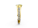 Yellow gold Fancy Yellow Oval  Solitaire Bezel-Set Diamond Ring with Channel-Set Band_40