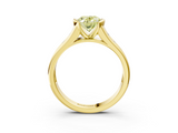 Yellow gold Fancy Yellow Oval  Solitaire Bezel-Set Diamond Ring with Channel-Set Band_41