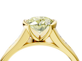 Yellow gold Fancy Yellow Oval  Solitaire Bezel-Set Diamond Ring with Channel-Set Band_42