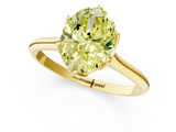 Yellow gold Fancy Yellow Oval  Solitaire Cathedral Diamond Ring with Six-Prong Setting_18