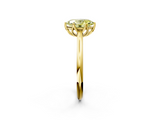 Yellow gold Fancy Yellow Oval  Solitaire Cathedral Diamond Ring with Six-Prong Setting_19