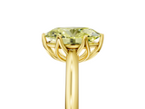 Yellow gold Fancy Yellow Oval  Solitaire Cathedral Diamond Ring with Six-Prong Setting_22
