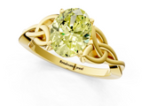 Yellow gold Fancy Yellow Oval  Solitaire Celtic Knot Engagement Ring with Four-Prong Setting_42