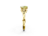 Yellow gold Fancy Yellow Oval  Solitaire Celtic Knot Engagement Ring with Four-Prong Setting_43