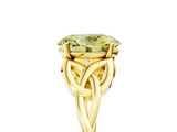 Yellow gold Fancy Yellow Oval  Solitaire Celtic Knot Engagement Ring with Four-Prong Setting_46