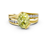 Yellow gold Fancy Yellow Oval  Solitaire Channel-Set Split Shank Ring with Tension Prong Setting_3